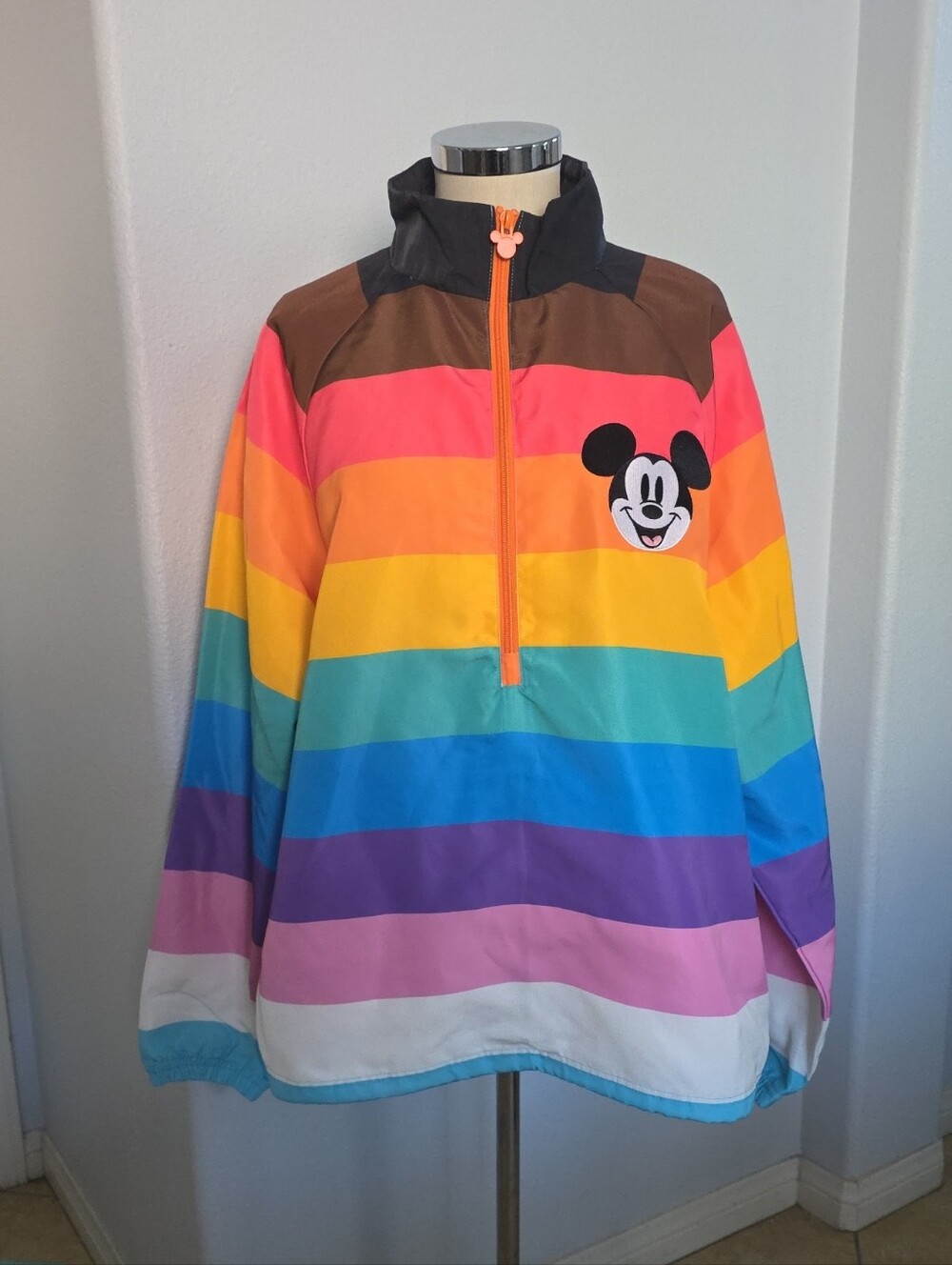 Disney Mickey Mouse 3/4 Zip Pullover Jacket Disney Pride Collection